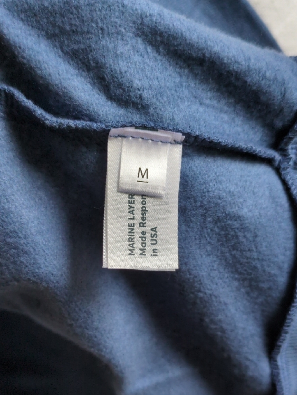 NWT Marine Layer Lightweight Blue Zip Hoodie Jacket - Picture 3 of 4